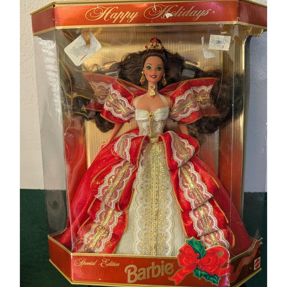1997 Barbie Doll Happy Holidays Special Edition RARE MISPRINT Eye Color UNOPENED